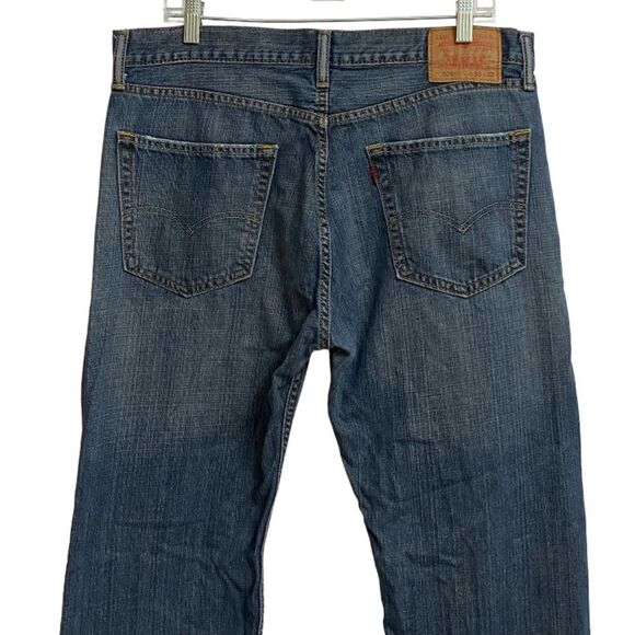 Levi's 505 Jeans Men's 36x32 Straight Leg Regular Fit Blue Medium Wash Blank Tag - Picture 9 of 16